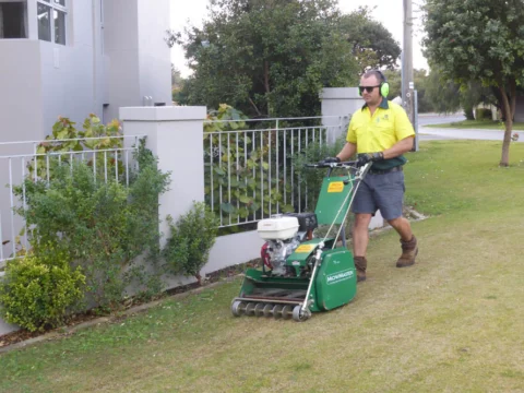 Archival image from Jim’s Mowing – Managing Weeds
