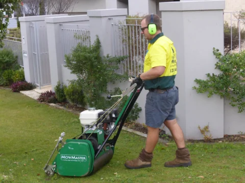 Archival image from Jim’s Mowing – Managing Weeds