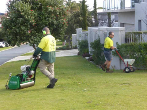 Archival image from Jim’s Mowing – Managing Weeds