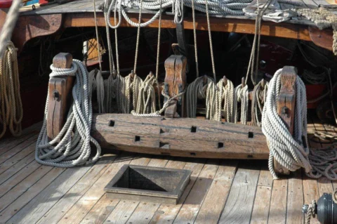 0007 Archival image from Duyfken Replica commences Twilight Sailing on the Swan River