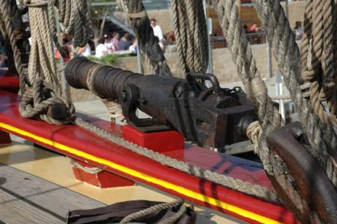 0013 Archival image from Duyfken Replica commences Twilight Sailing on the Swan River