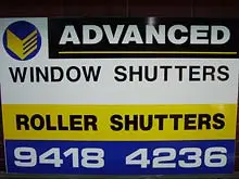 Advanced Window Shutters - archival photograph