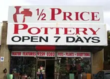 Half Price Pottery - archival photograph