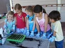 Kid's in the Garden - archival photograph