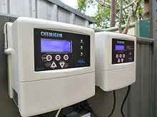 Pool Controls - archival photograph