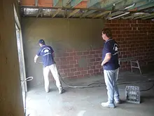 King of Spray Plaster - archival photograph