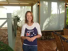 Aussie Outdoor Alfresco Cafe Blinds 'New - FR-50 Decorative Patio Insulation & Aussie Patio Doors' - archival photograph