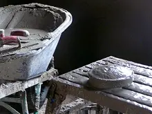 King of Spray Plaster - archival photograph