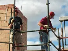 Upright Scaffolding Services - archival photograph