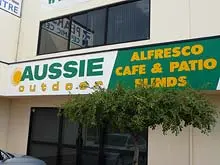 Aussie Outdoor Alfresco Cafe Blinds - archival photograph