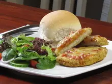 Canon Foods Crunchy Garlic Chicken Breast Parmigiana - archival photograph