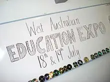 West Australian Education Expo "Attention all teachers/educators" - archival photograph