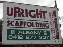 Upright Scaffolding Services - archival photograph