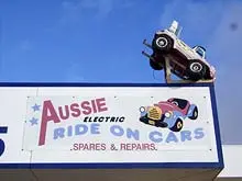 Aussie Electric Ride-On Cars - archival photograph