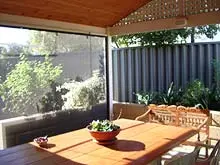 Aussie Outdoor Alfresco Cafe Blinds - archival photograph