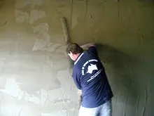 King of Spray Plaster - archival photograph