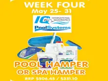 PoolWerx Competition 'Win a Spa or Pool hamper thanks to IQ and Pool Systems' - archival photograph