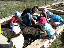 Kid's in the Garden - archival photograph