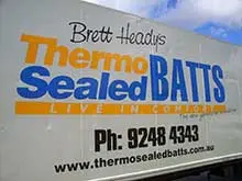 Brett Heady's Thermosealed Batts - archival photograph
