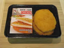 Canon Foods 'Quick n Easy' Chicken Breast Burgers - archival photograph