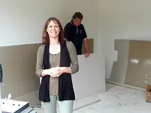 King of Spray Plaster - archival photograph