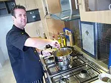 Cooking With Martin Gillespie - Retro Chef - archival photograph