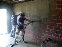 King of Spray Plaster - archival photograph
