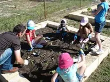 Kid's in the Garden - archival photograph