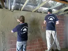 King of Spray Plaster - archival photograph