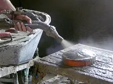 King of Spray Plaster - archival photograph