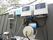 Pool Controls - archival photograph