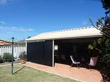 Aussie Outdoor Alfresco Cafe Blinds - archival photograph