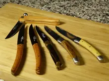 Kitchen Witch Thiers Steak Knives - WA Timber handles - archival photograph