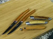 Kitchen Witch Thiers Steak Knives - WA Timber handles - archival photograph