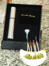 KITCHEN WITCH Franmara Martini Spray & Vacuvin Cocktail sticks - archival photograph