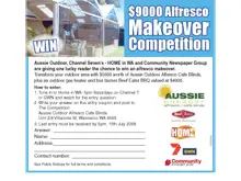 Aussie Outdoor '$9000 Alfresco Makeover Competition' - archival photograph