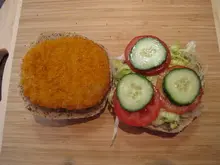 Canon Foods 'Quick n Easy' Chicken Breast Burgers - archival photograph